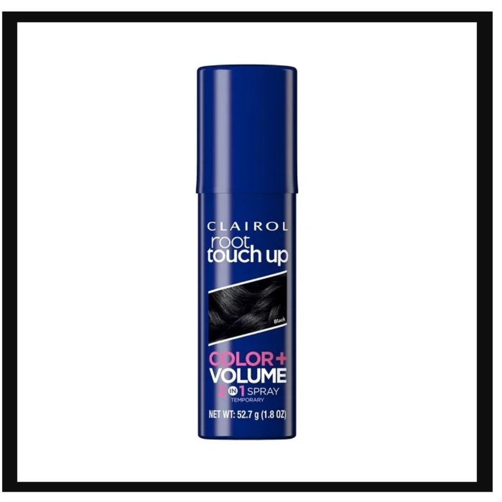 Clairol Root Touch-Up Color + Volume 2-in-1 Temporary Hair Coloring Spray, Black